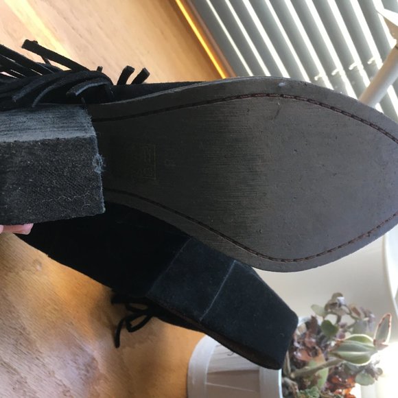 Jeffrey Campbell Fringe Roswell Booties Black Size 8 - Picture 4 of 4